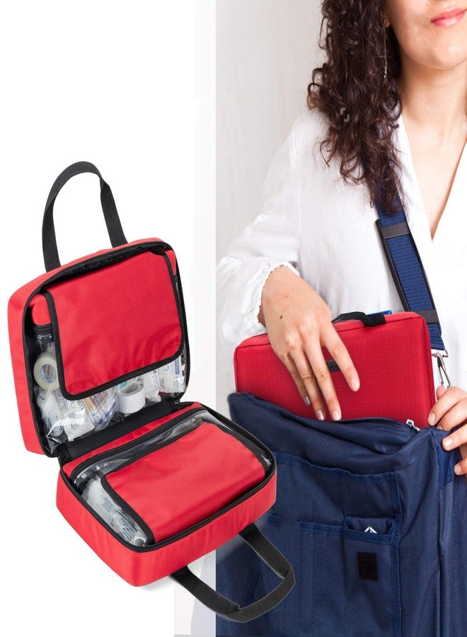 Trunab Small First Aid Kit Bag Empty Portable Emergency Kits Trauma Bag, Ideal for Car, Home, Camping and Hiking, Red Bag Only - Image 5
